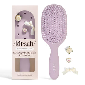 KitschPop Paddle Brush with gentle bristles for smooth detangling