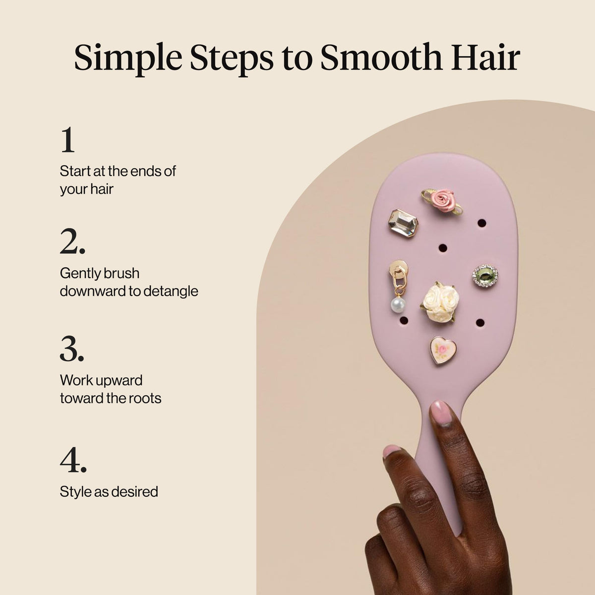KitschPop Paddle Brush in soft violet hue for gentle hair care