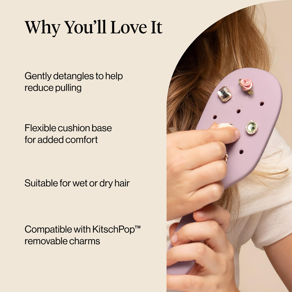 KitschPop Paddle Brush on vanity display for stylish organization