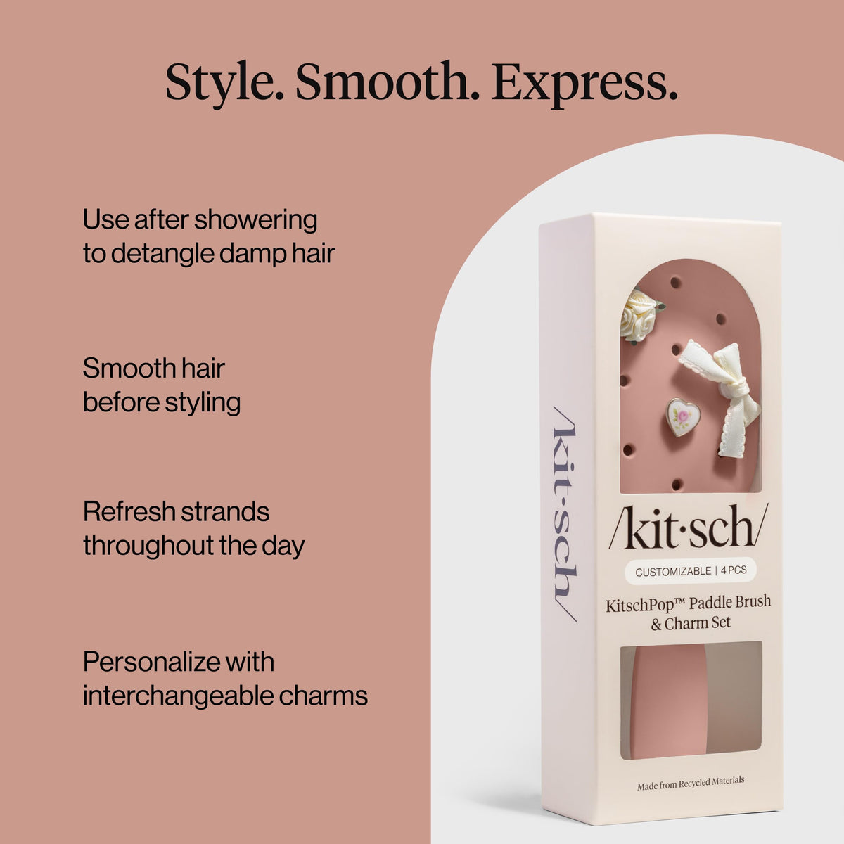 KitschPop paddle brush makes a thoughtful gift for mom.
