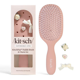 KitschPop paddle hairbrush with soft bristles for gentle detangling.