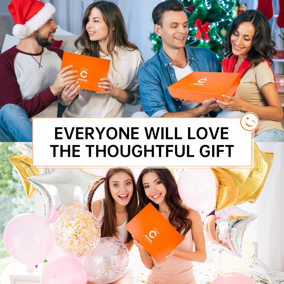 KIUORET Vitamin C gift set box presents a complete skincare routine