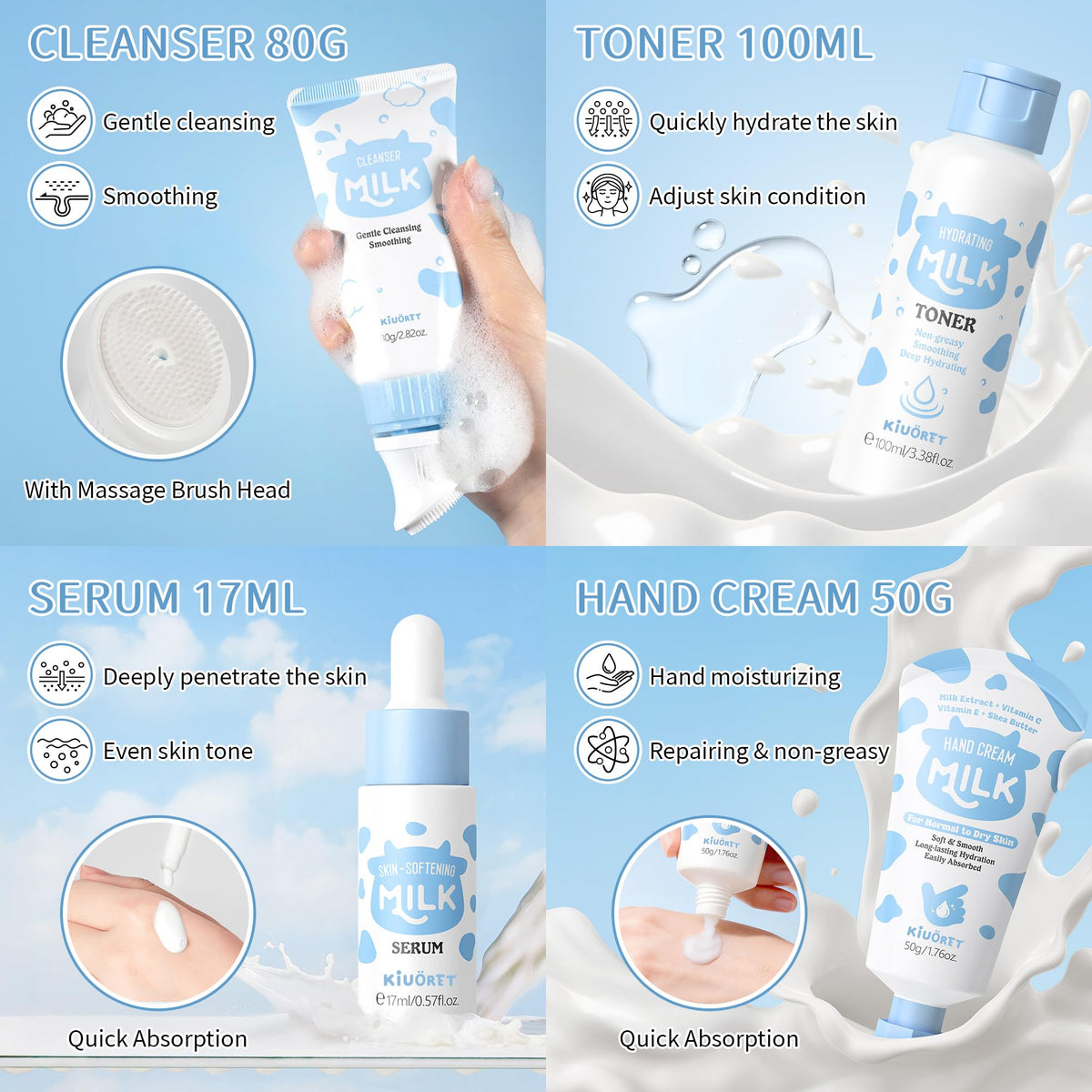 KIUORET Milk Eye Cream soothing delicate under-eye area