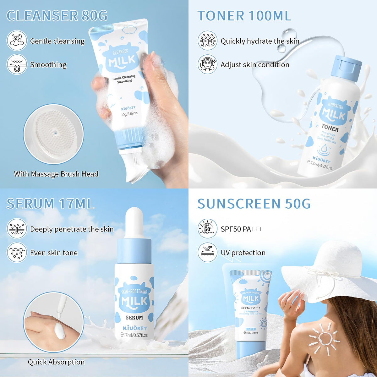 KIUORET face cream delivers lasting moisture and a silky feel