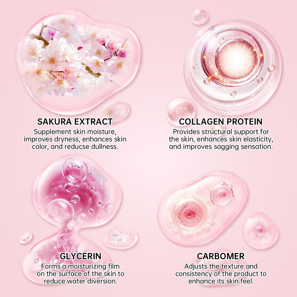 KIUORET Sakura Serum bottle delivers hydration and a radiant glow.