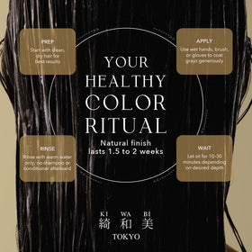 KIWABI Color-Depositing Treatment all-over coverage yields even color distribution and balance.
