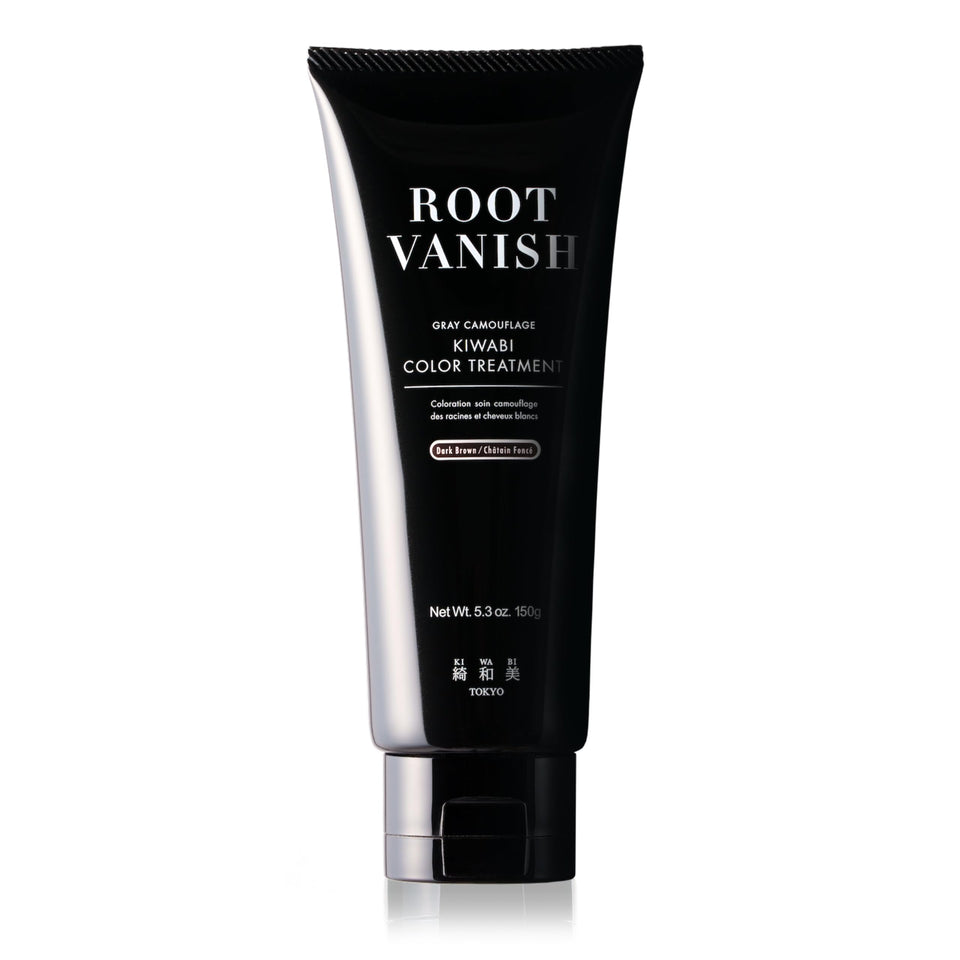 KIWABI color-depositing treatment bottle shows gradual gray coverage and conditioning