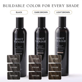 KIWABI gray coverage shampoo suitable for daily use on hair and scalp.