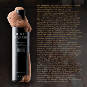 KIWABI gray coverage shampoo packaging design highlights product information.