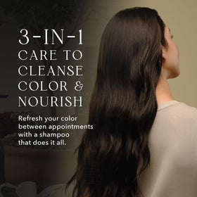 KIWABI gray coverage shampoo deposits color for gradual gray blending.