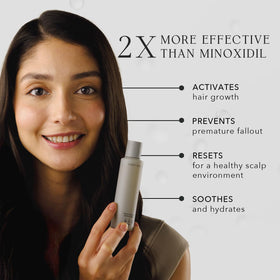 Kiwabi Root Beaute Regrowth Serum hand-application for controlled, mess-free scalp care