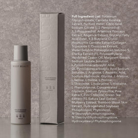 Kiwabi Root Beaute Regrowth Serum packaging on display highlighting fragrance-free formula