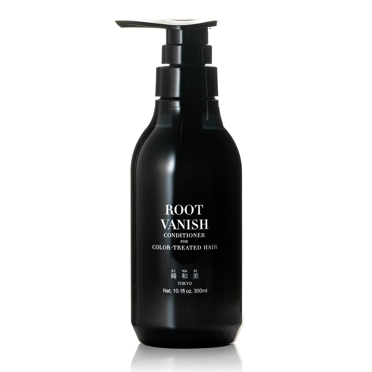 KIWABI Root Vanish conditioner bottle highlights color protection for color-treated hair.