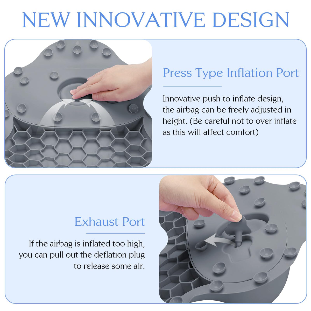 Kixcvdm tub pillow anti-slip suction cups keep it secure