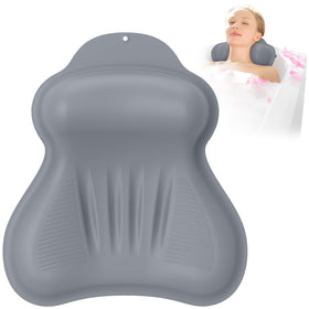 Kixcvdm silicone bath pillow head support for comfortable soaking