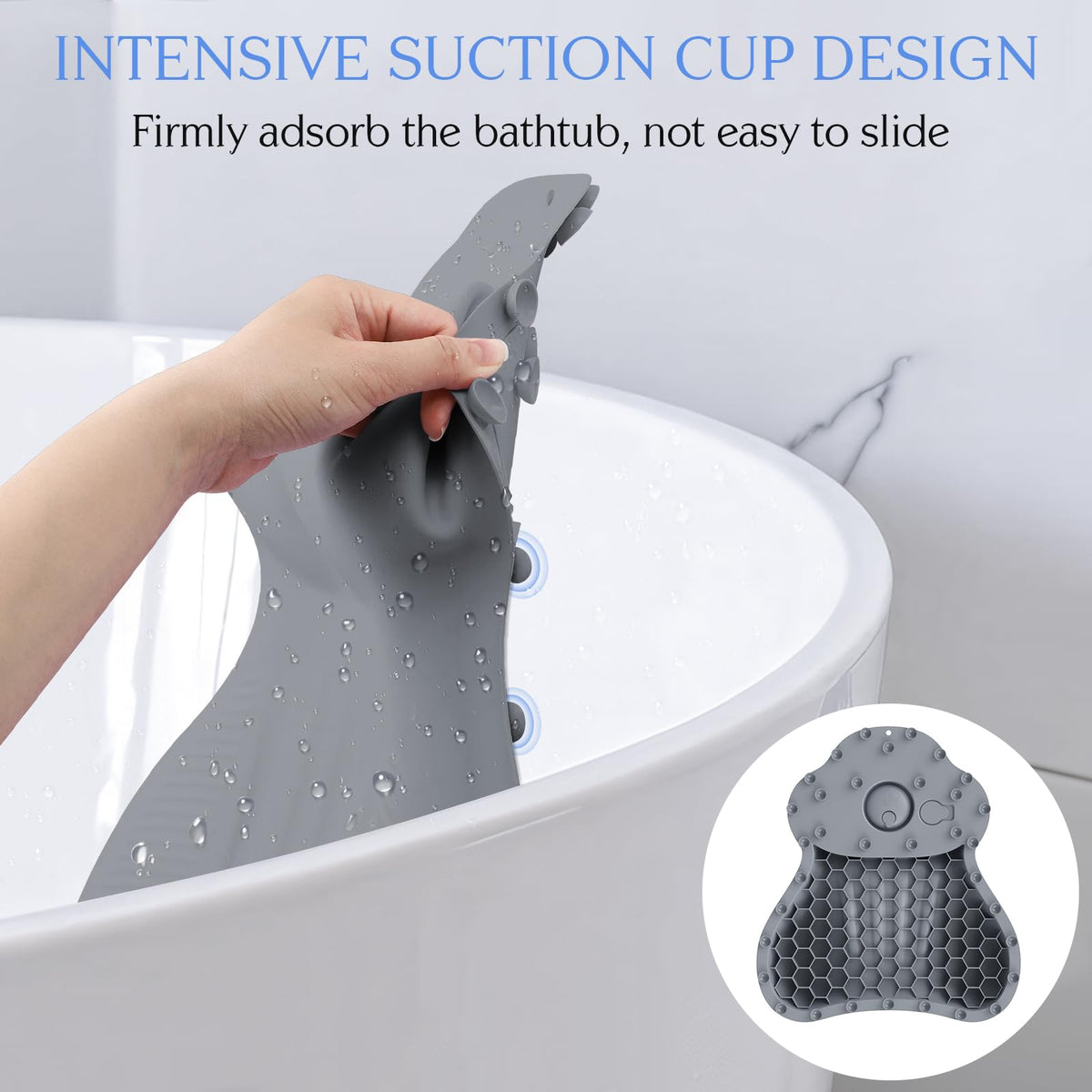 Kixcvdm universal-fit pillow suits most bathtub styles