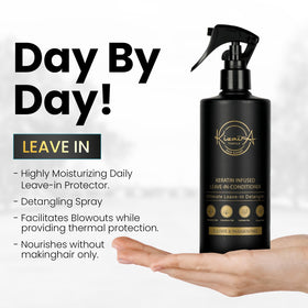 KizaiaCare spray-mist distributes evenly for smooth, controlled styling.
