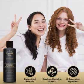 Parent detangling a child’s hair using KizaiaCare detangler (kid-friendly)
