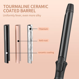 K&K curling iron heats up to 450°F in 30 seconds for fast styling.