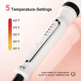 KK 3in1 interchangeable bristle sizes closeup shows 1.25, 1.5, and 1.75 inch options.
