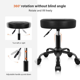 KKTONER 360-degree wheels ensure smooth mobility on most floors.