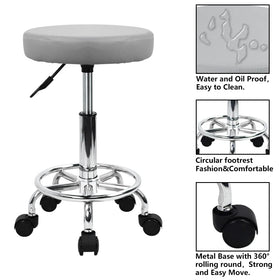 KKTONER 360-degree swivel stool enables flexible positioning for spa or drafting.