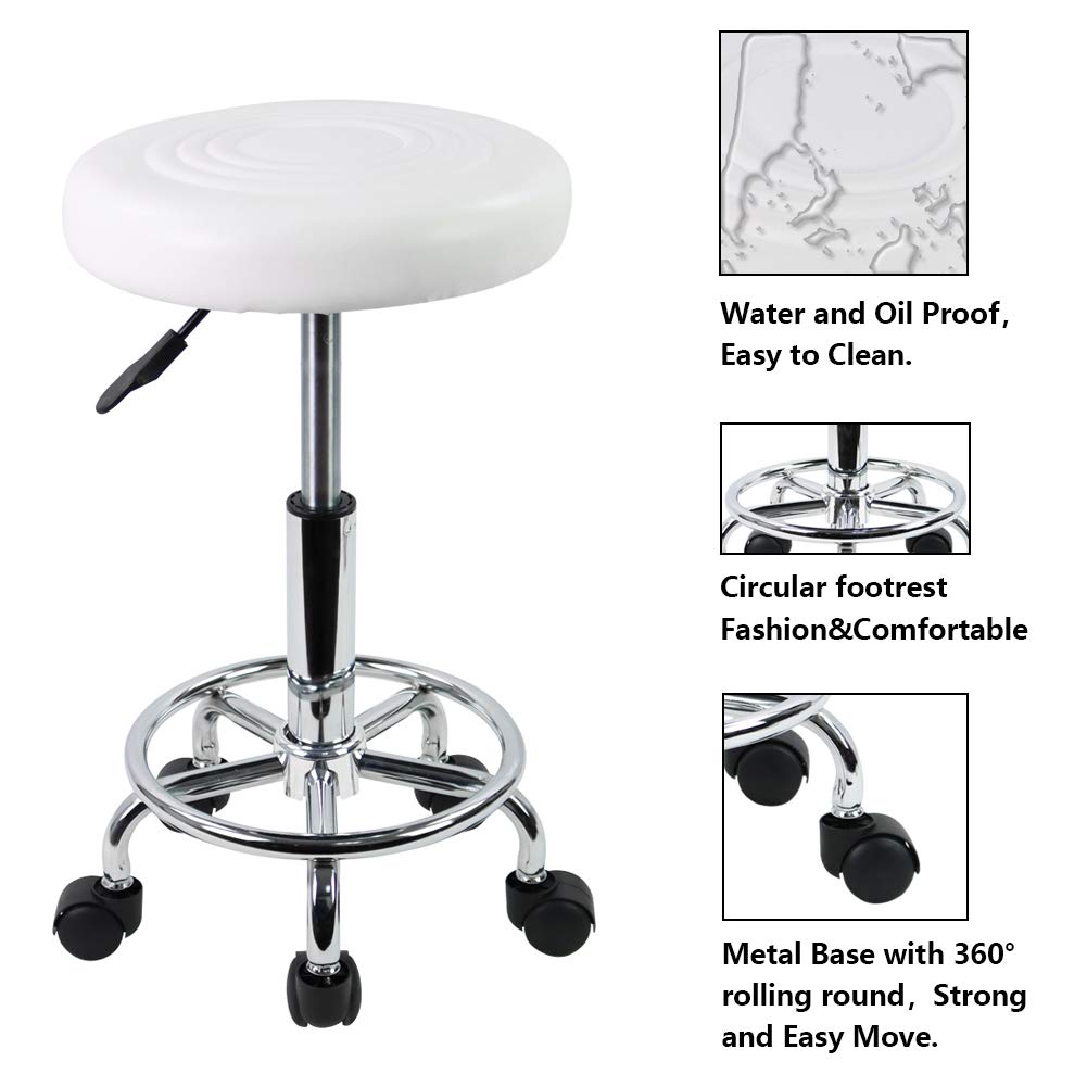 KKTONER stool footprint fits tight spaces in kitchens or studios.