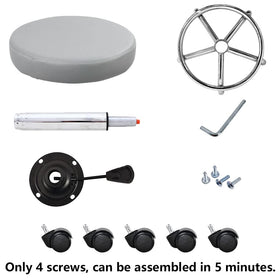 KKTONER easy-assembly vanity stool fits small spaces.