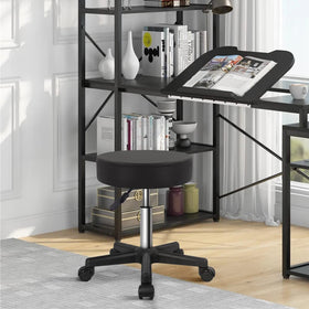 KKTONER Round Rolling Stool height adjustment lever - quick height changes.