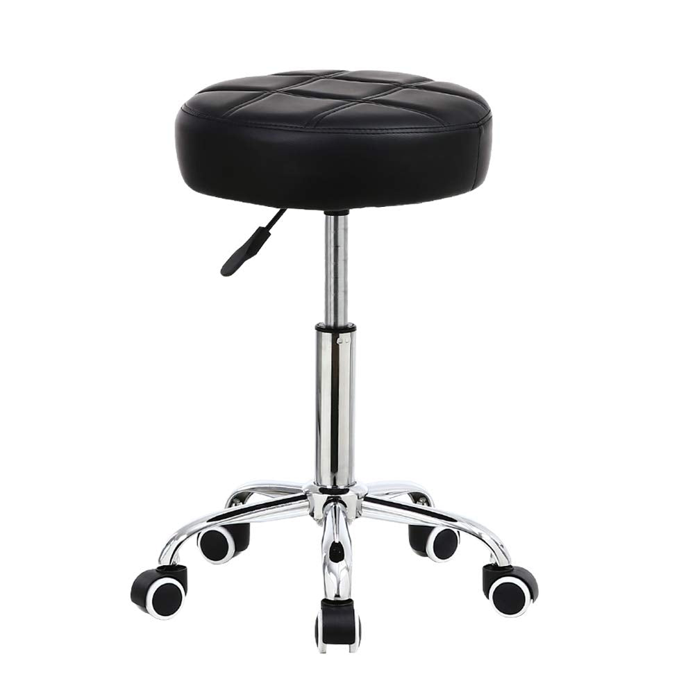 KKTONER round stool with PU leather seat offers comfortable support for long shifts.