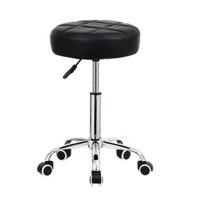 KKTONER round stool with PU leather seat offers comfortable support for long shifts.