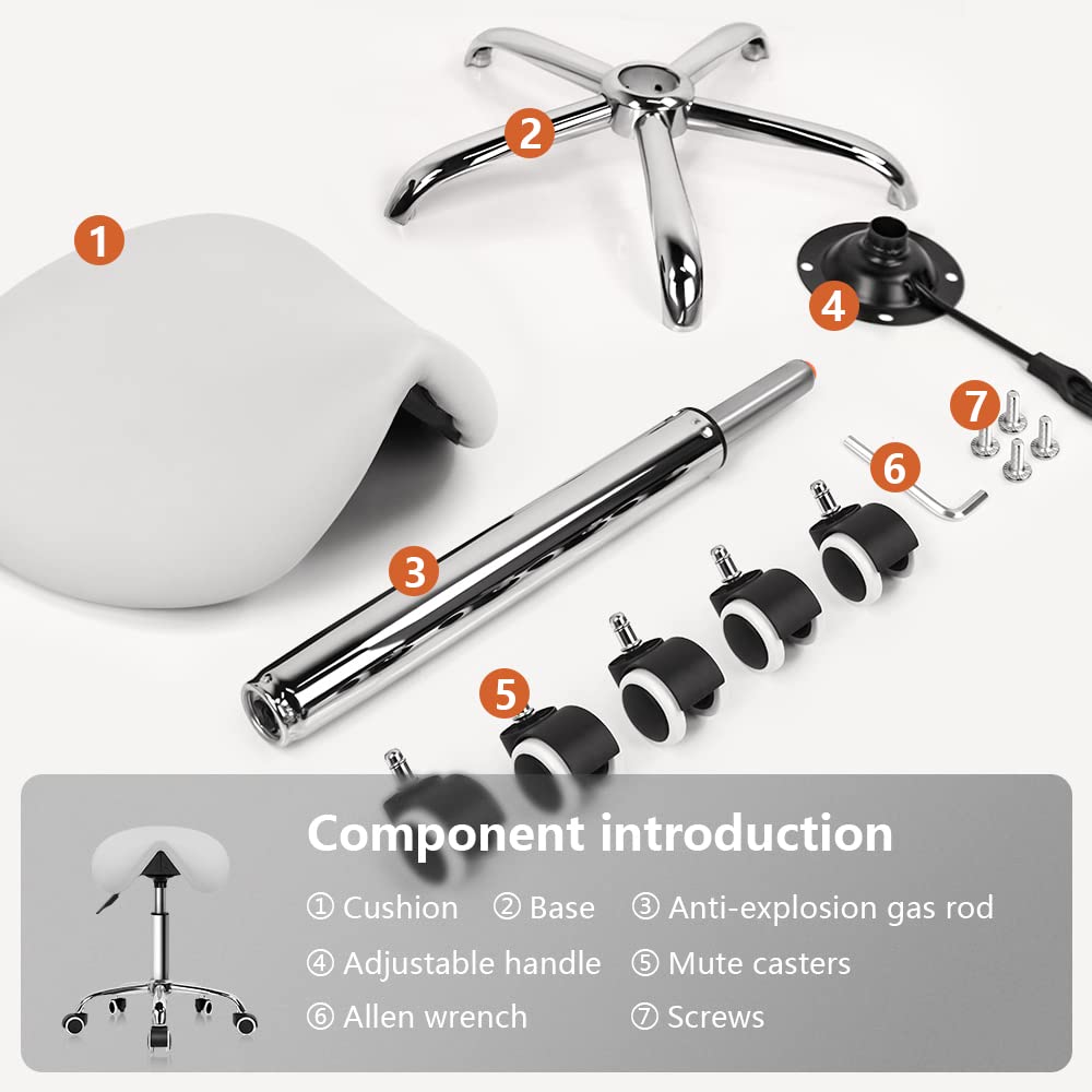 KKTONER saddle seat ergonomic design supports long sessions comfortably.