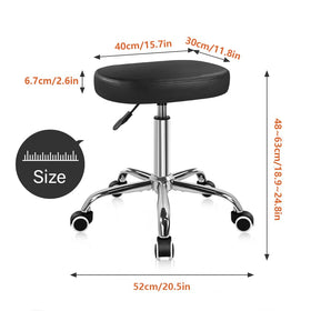 KKTONER Square Rolling Stool 360-degree swivel for effortless repositioning