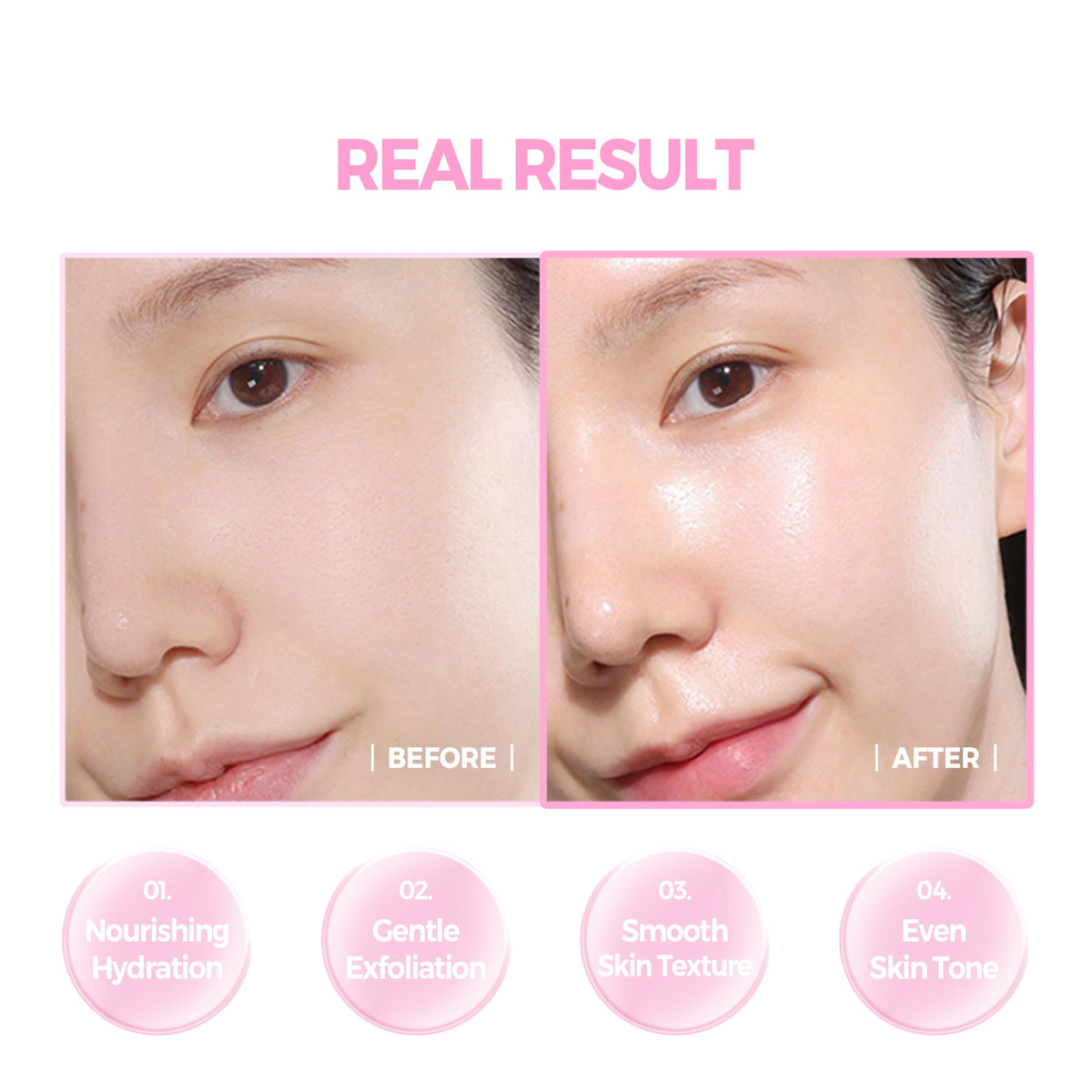 KLAVUU mask cream-to-clear-film application reveals smoothing texture with each layer.