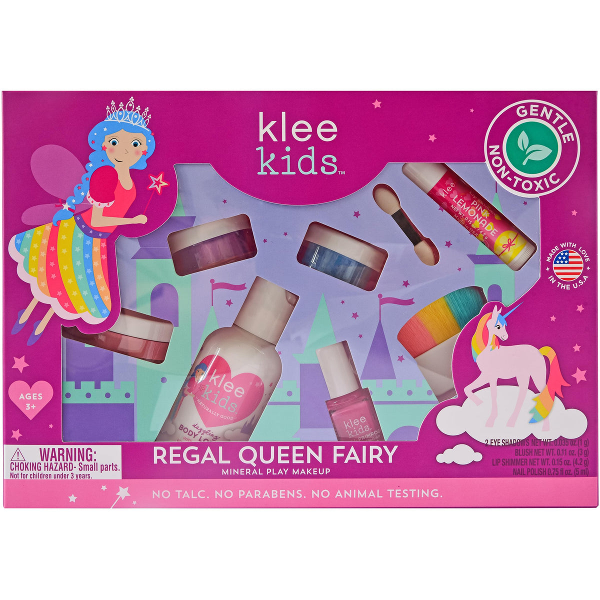 Klee Naturals Empress Violet eye shadow adds gentle color for pretend play