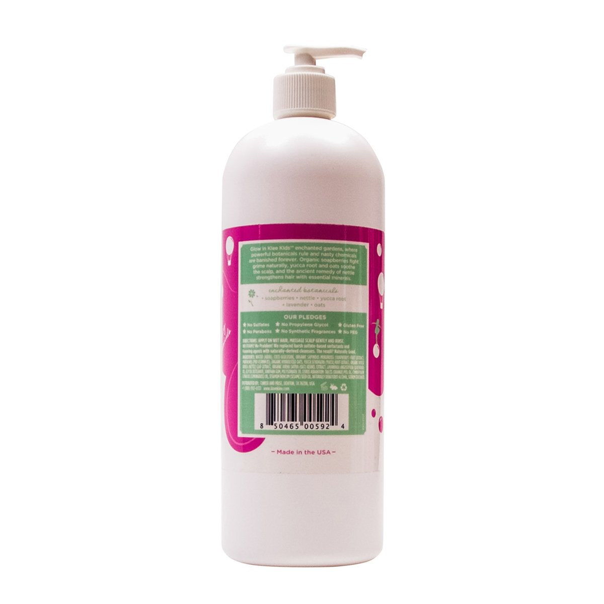 Klee Naturals Enchanted Shampoo label art highlights natural ingredients and kid-friendly fragrance