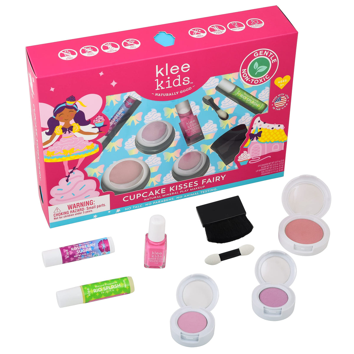 Klee Naturals Luna Star eye shadows Purple Sprinkles offer gentle color for imaginative play.