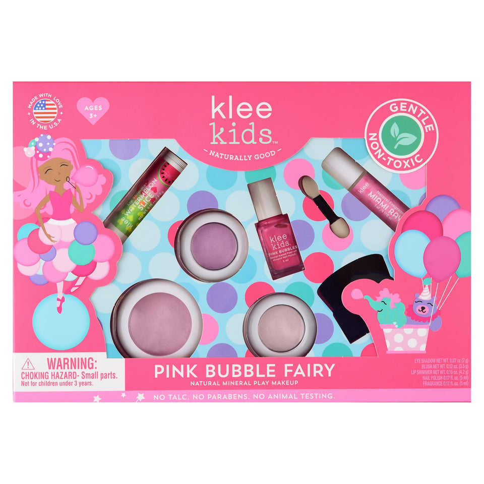 Klee Naturals Pink Bubble Fairy eyeshadow for gentle sparkle