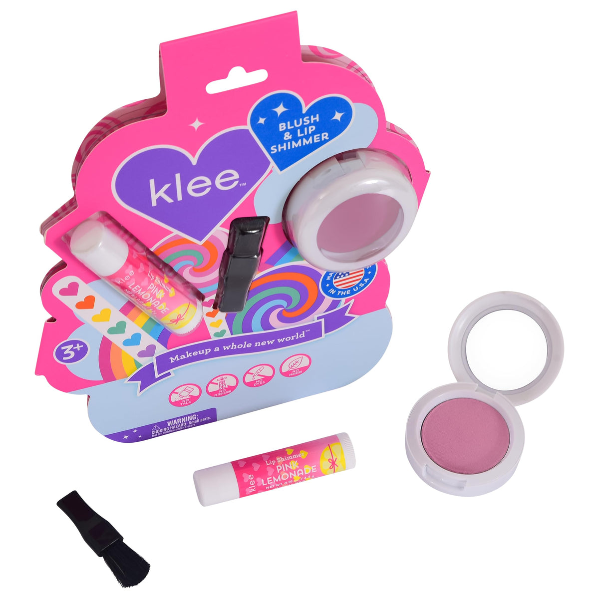 Klee Naturals Rainbow Glitz lip shimmer tube adds a light tint with fruity flavor.