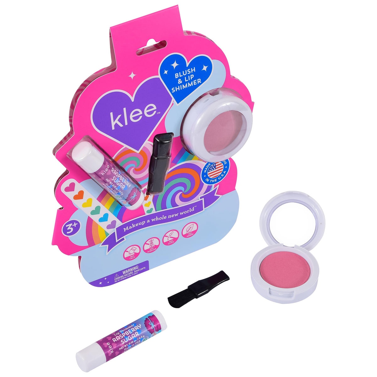 Klee Naturals Seabreeze Spark lip shimmer tube with moisturizing tint and pleasant flavor.