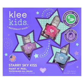 Klee Naturals Starry Sky Kiss gift set with three peelable colors for kids