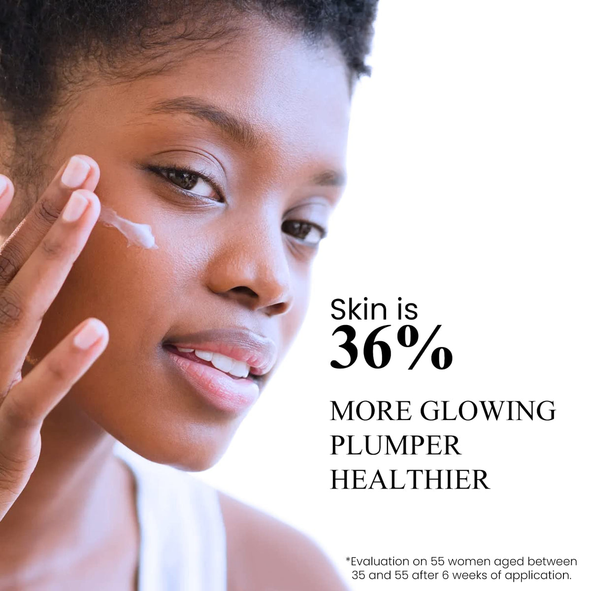 Kleem Organics hyaluronic acid closeup highlights deep hydration support.