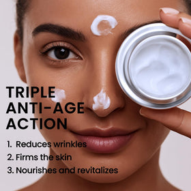 Kleem Organics Retinol Night Cream pump top demonstrates controlled application.