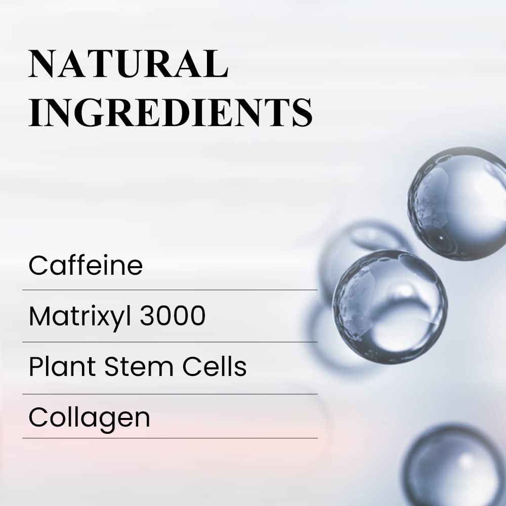 Kleem Organics under eye cream ingredients close-up featuring peptides and niacinamide for skin support.