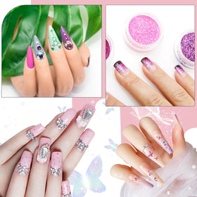 Klemon 3D nail art decorations included for creative accents.