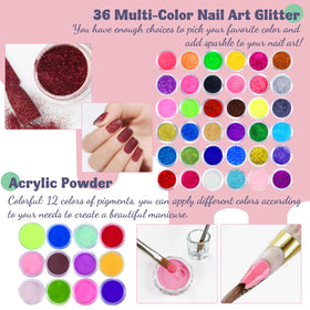 Klemon glitter powder collection adds sparkle for standout designs.