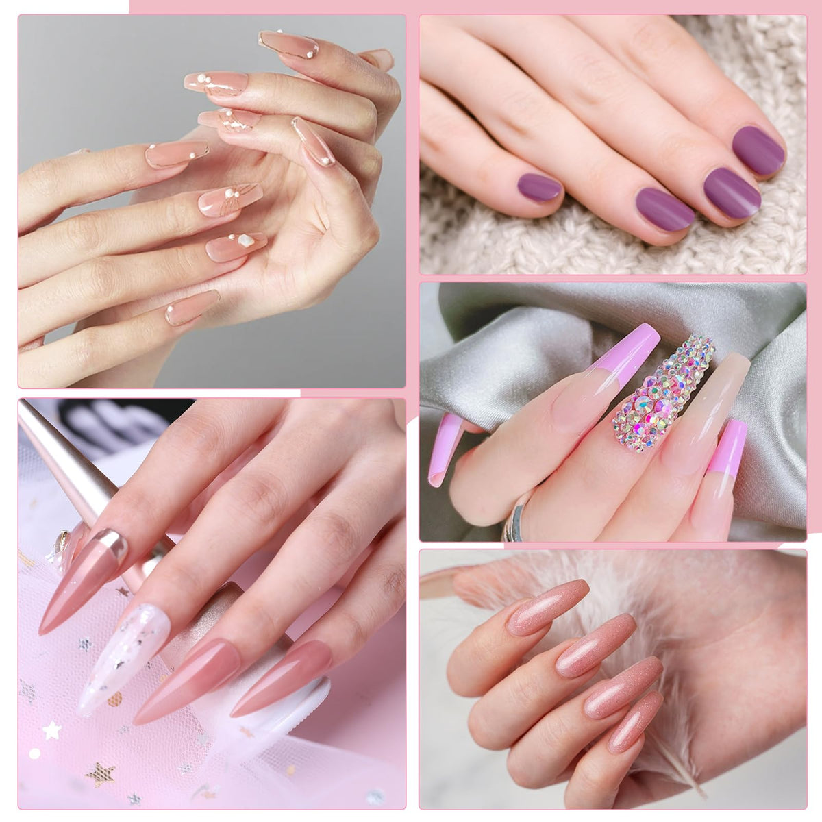 Klemon nail art brushes and pens enable precise strokes.