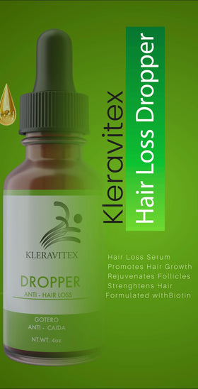 Kleravitex hair close-up showing shinier, stronger-looking strands.