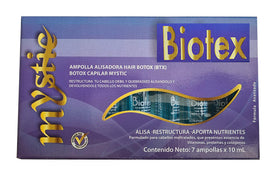 Kleravitex Mystic Biotex ampoule Pack7 bottle nourishes damaged hair.