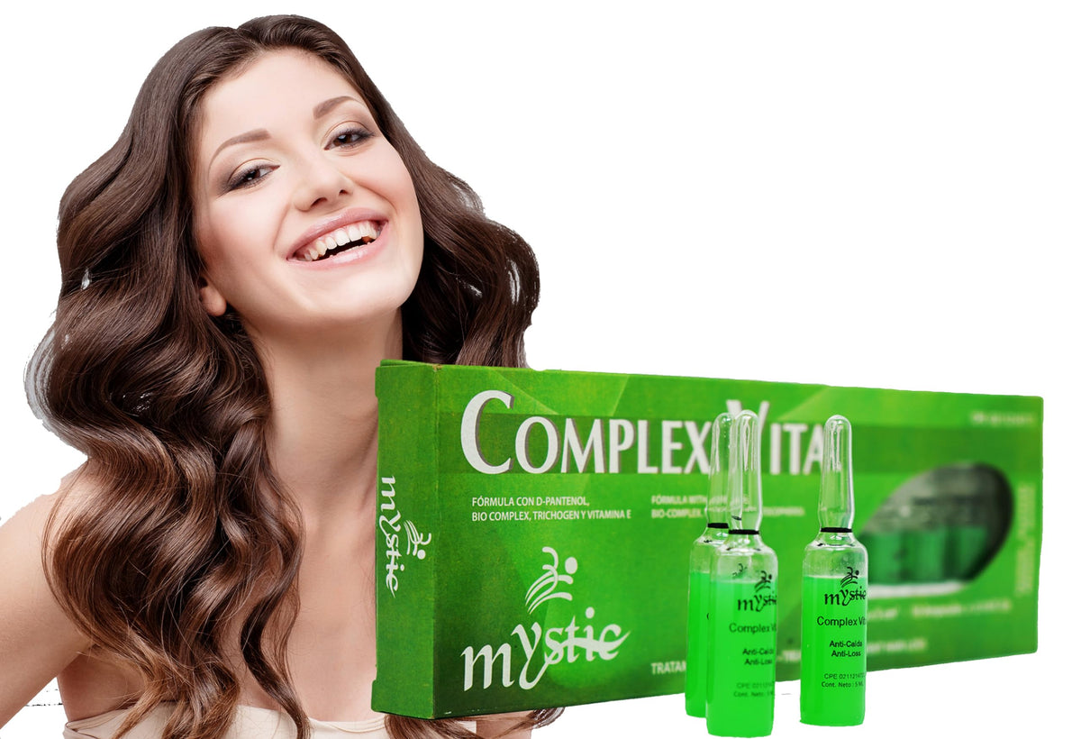Kleravitex Mystic Complex Vital Ampoules bottle close-up for hair vitality support